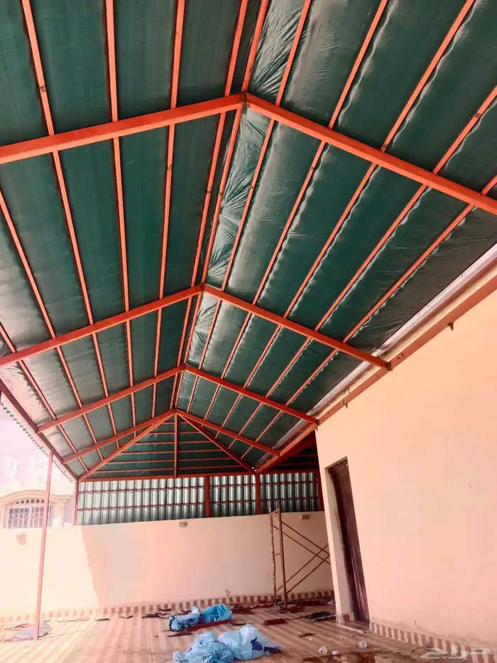 بيوت شعر مشب نار مشب رخام قرميد جمالون تلبيس قماش 6