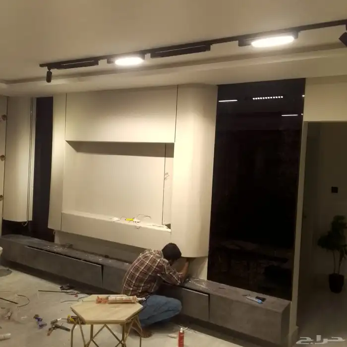 ديكورات داخليه تنسيق مداخل خلفيات شاشه ارضياة باركيه جبس بور 2