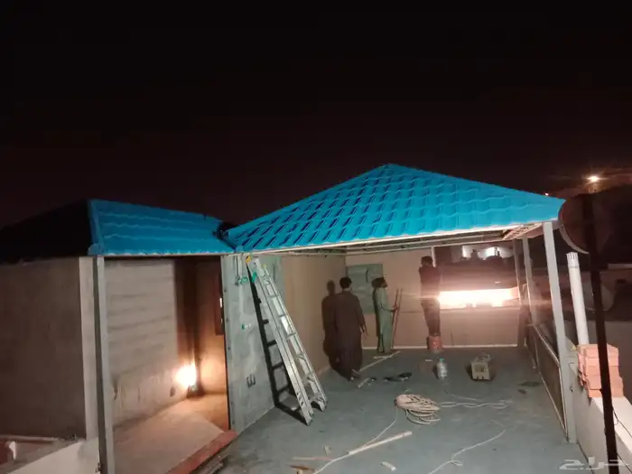 بيوت شعر مشب نار مشب رخام قرميد جمالون تلبيس قماش 8