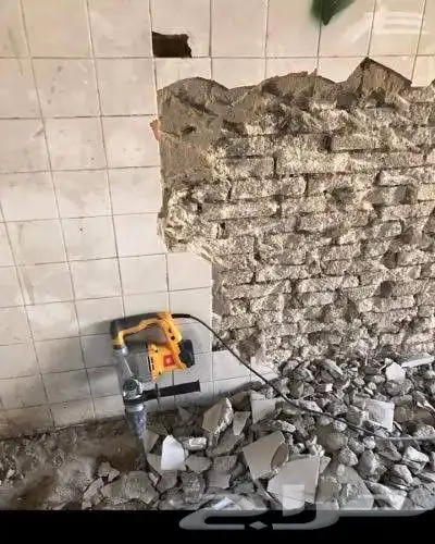 تكسير جدران تكسير ارضيات سيراميك وقيشاني قص ابواب ودرايش 2
