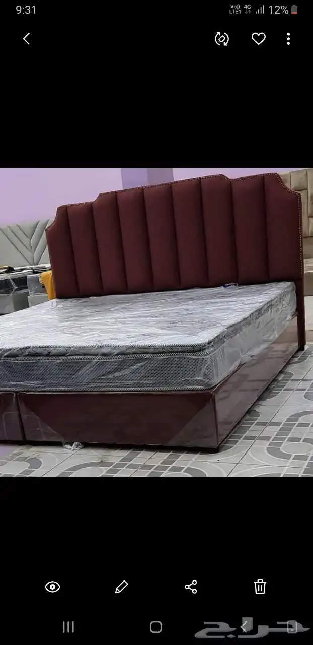 غرفة نوم كاملة  أثاث منزلي  سرير ودولاب وبطانيات 17