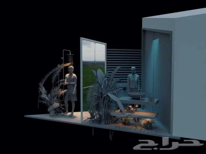 تصميم 3d ديكور مكاتب كافيهات مطاعم شاليهات محلات 21