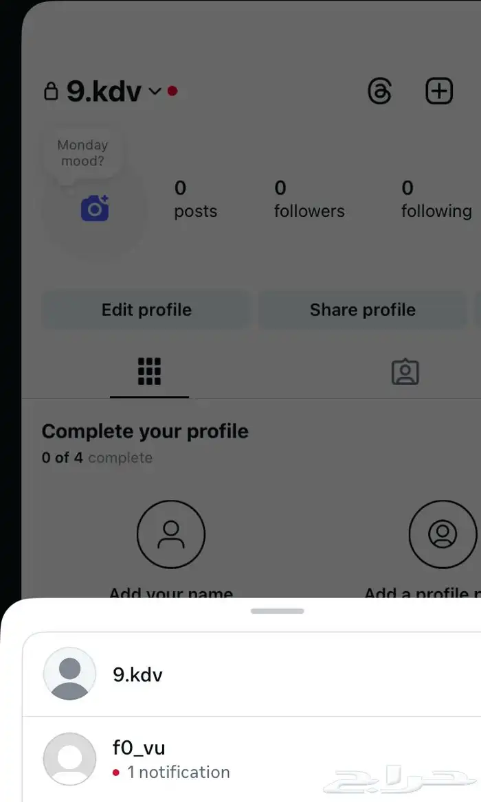 حسابات انستا يوزر رباعي 0
