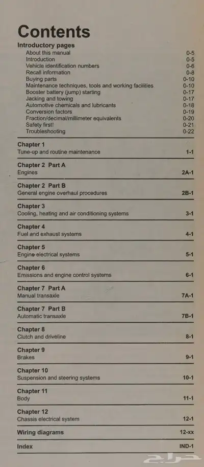 كتيب اصلاح هاينز سوبارو ليجاسي وفورستر2000-2006 pdf index