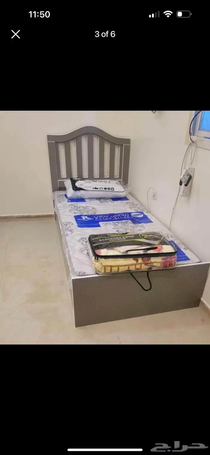 غرفة نوم كاملة  أثاث منزلي  سرير ودولاب وبطانيات 8