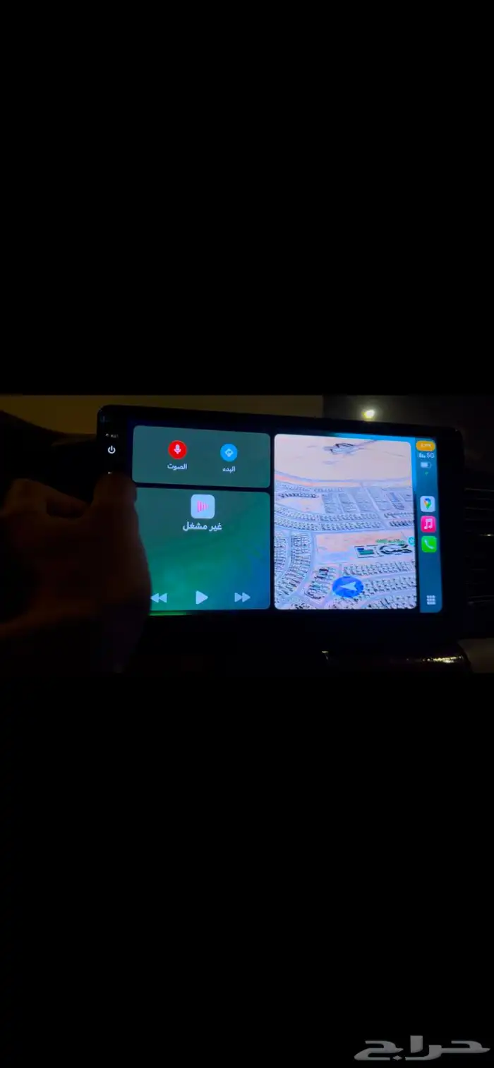شاشة سياره استخدام اسبوع جديده يوجد فيها كاربلاي 4
