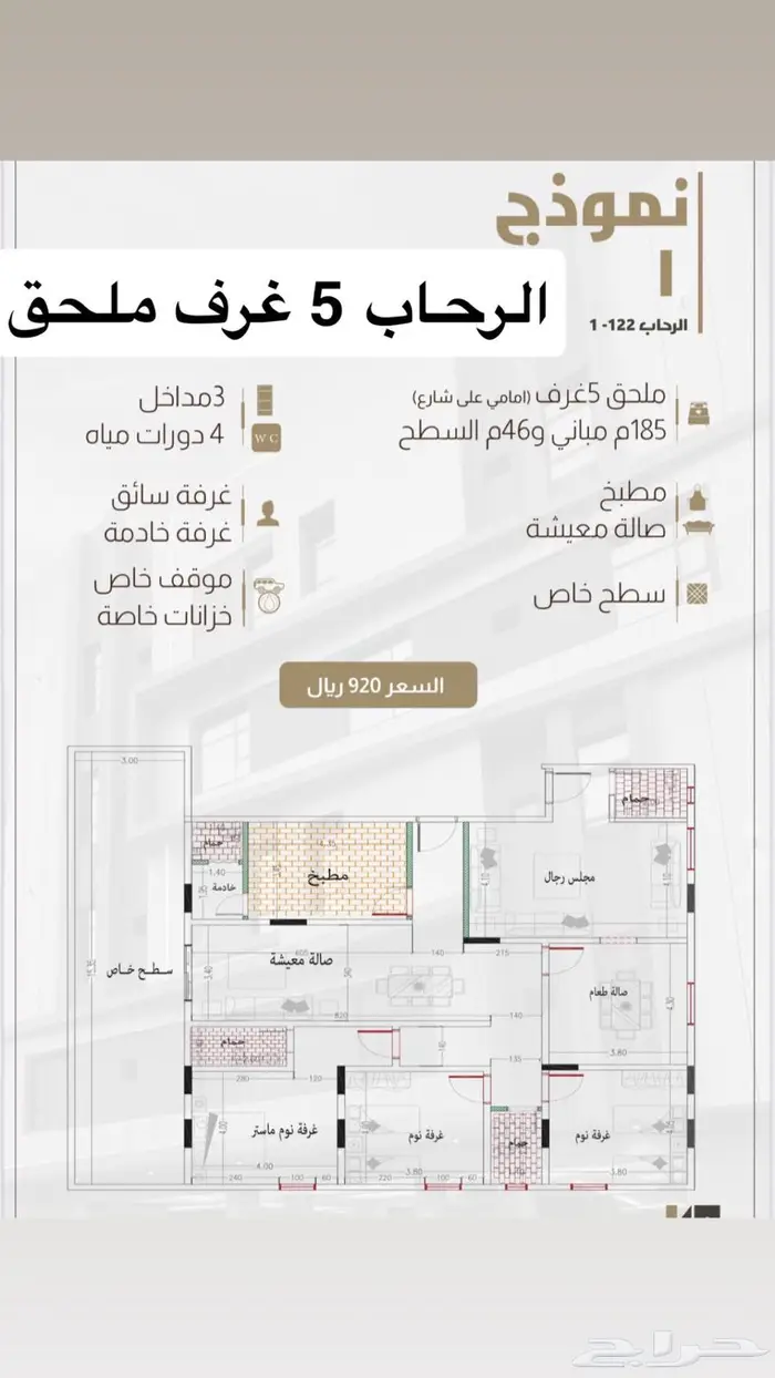 شقق جديدة للبيع حي الرحاب والريان جدة 1