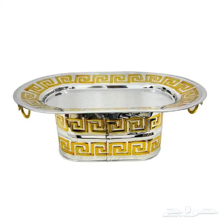 صينية تقديم ضيافة متعددة النقشات صينية تقديم فواكه وتمور فا 3