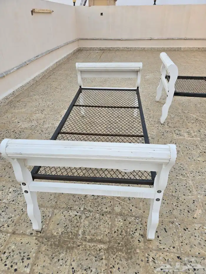 سرير نفر خشب ملة حديد 0