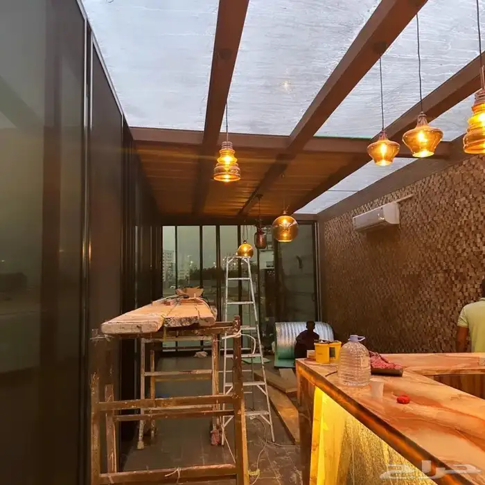 تم تنفيد أخر أعمالنا تفصيل  مظلة خشب حسب تصميم العميل  كلاسي 10