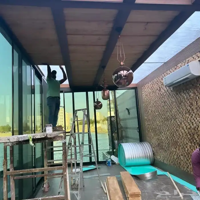 تم تنفيد أخر أعمالنا تفصيل  مظلة خشب حسب تصميم العميل  كلاسي 15