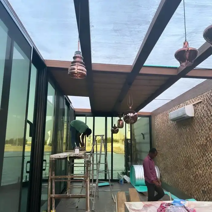 تم تنفيد أخر أعمالنا تفصيل  مظلة خشب حسب تصميم العميل  كلاسي 17