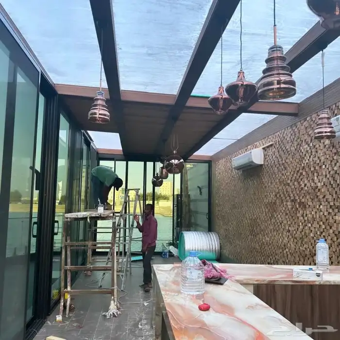 تم تنفيد أخر أعمالنا تفصيل  مظلة خشب حسب تصميم العميل  كلاسي 12