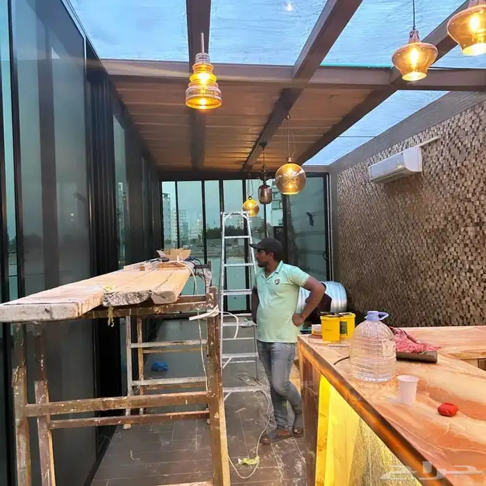 تم تنفيد أخر أعمالنا تفصيل  مظلة خشب حسب تصميم العميل  كلاسي 13