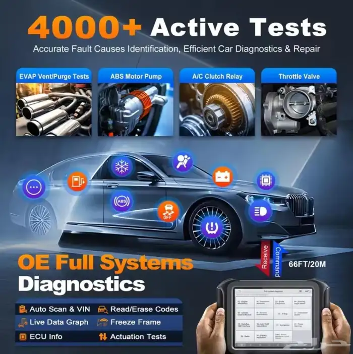جهاز فحص وبرمجة السيارات XTOOL D9S 3