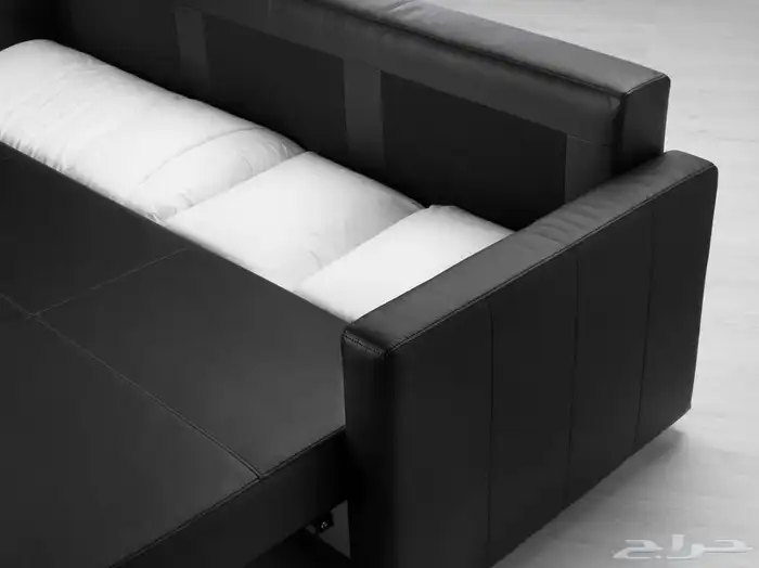 كنب ايكيا جلد اسود 5