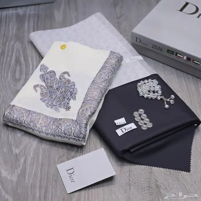 قماش ديور مع شال كشميري اخر اصدار 2026 13