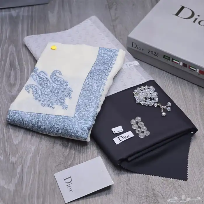 قماش ديور مع شال كشميري اخر اصدار 2026 14