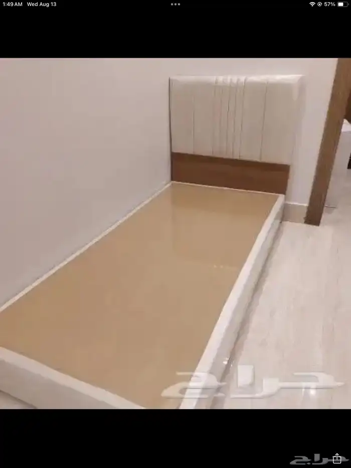 سرير خشب نفر واحد و نفر نص جلد جديد 6