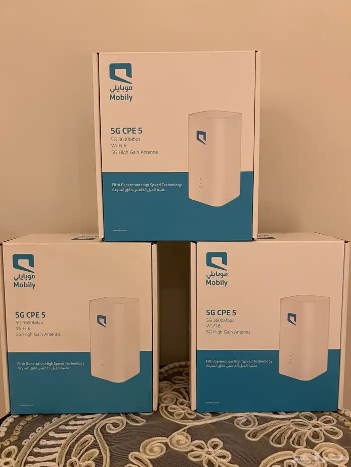 عروض موبايلي راوتر مجانا مع شريحه نت لامحدود 5G 4