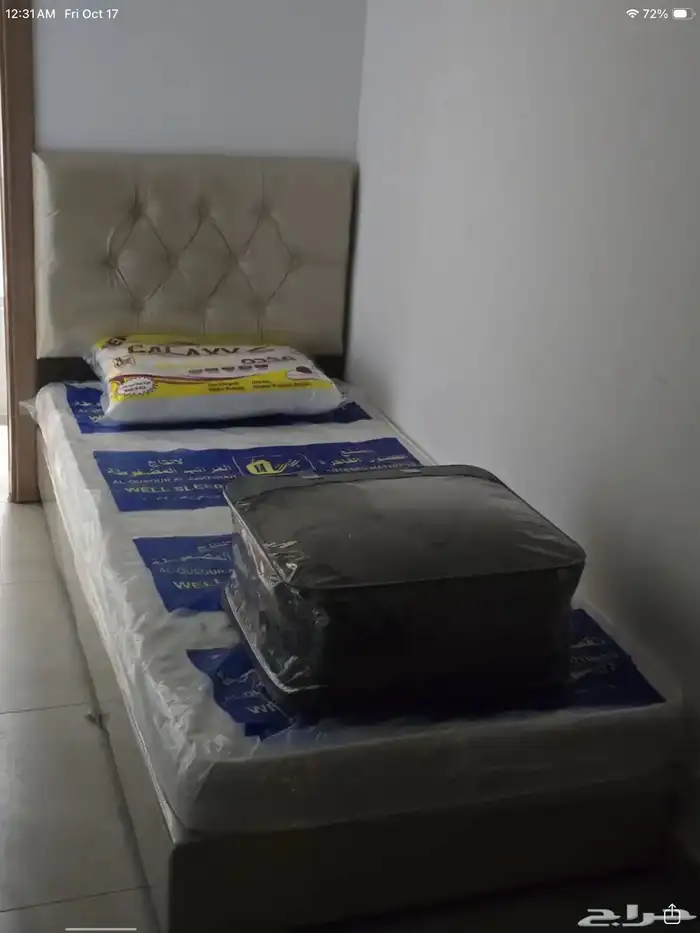 سرير خشب نفر واحد و نفر نص جلد جديد 1