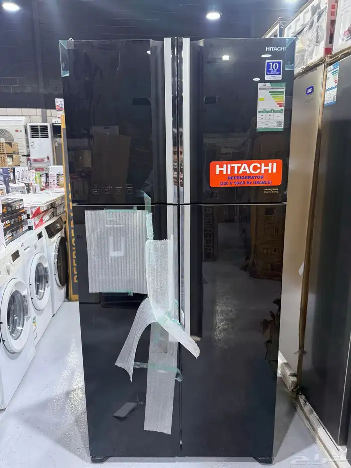 ثلاجه هيتاشتي 4 أبواب زجاج مع براده استوك 1