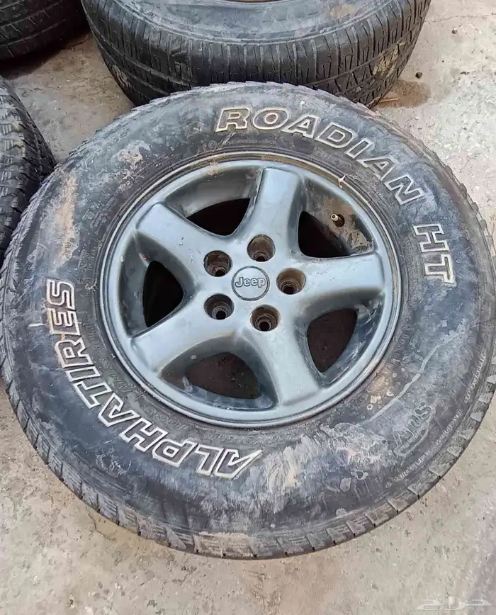 7 جنوط جيب شروكي مقاس 15 مع كفرات 255 5