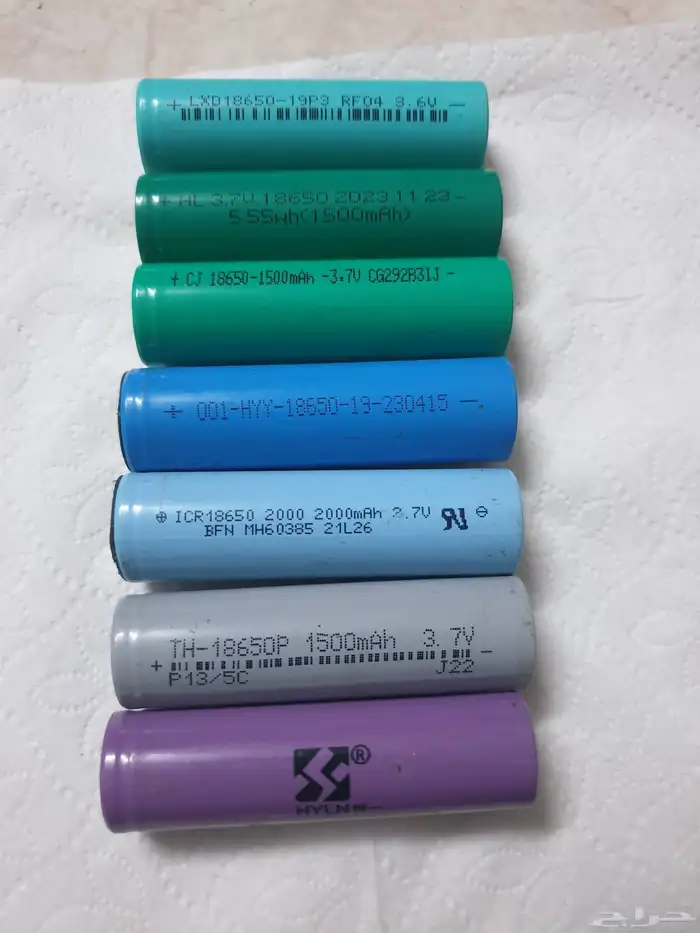 بطاريات ليثيوم قابلة لأعادة الشحن3.7 فولت (18650)1500Ahامبير 0