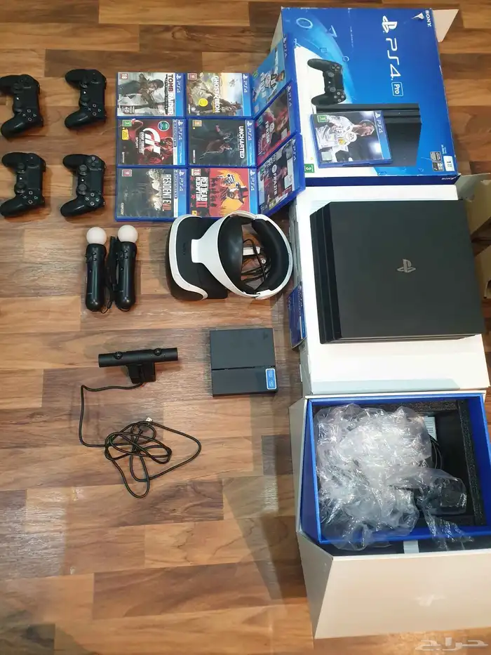 بلايستيشن سوني 4 PRO برو مع نظارة VR 6