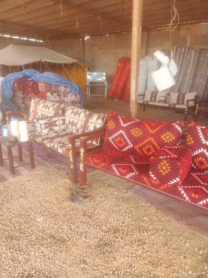 يوجد لدينا مستلزمات المخيمات خيام بيوت شعر أسود أبيض ومغاسل 4