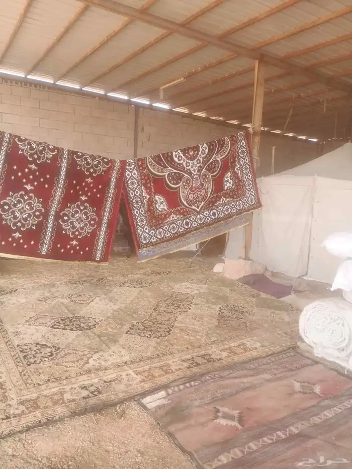 يوجد لدينا مستلزمات المخيمات خيام بيوت شعر أسود أبيض ومغاسل 2