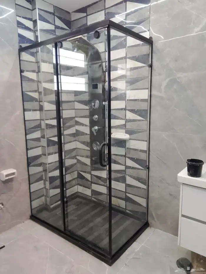 حاجز شاور زجاج حمام فاصل شاور بارتيشن زجاج 3