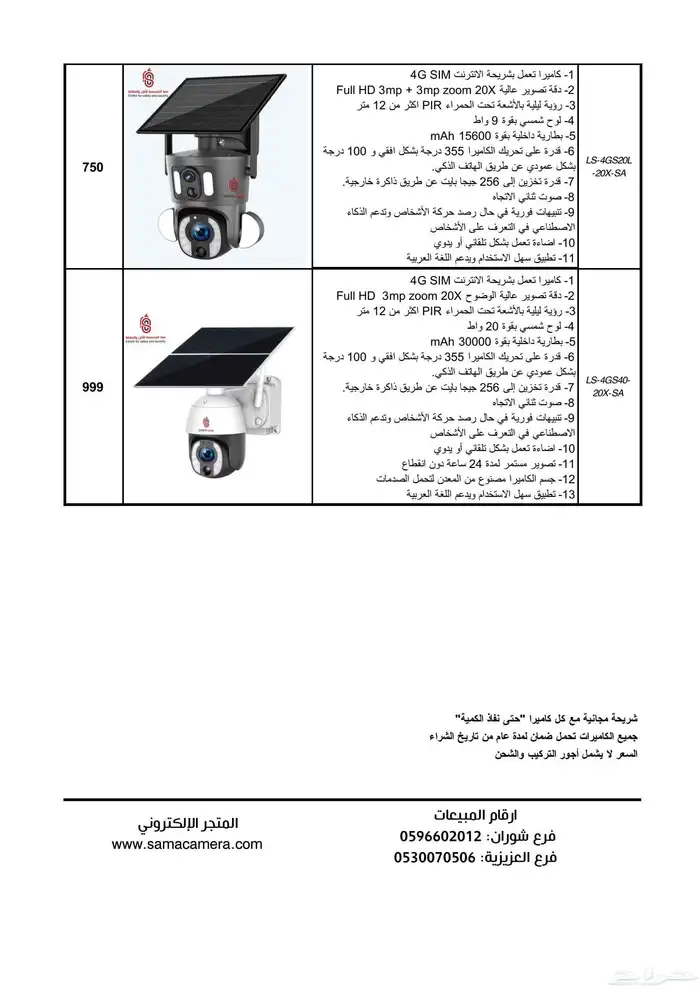 كاميرات الطاقة الشمسية (SOLAR) 1