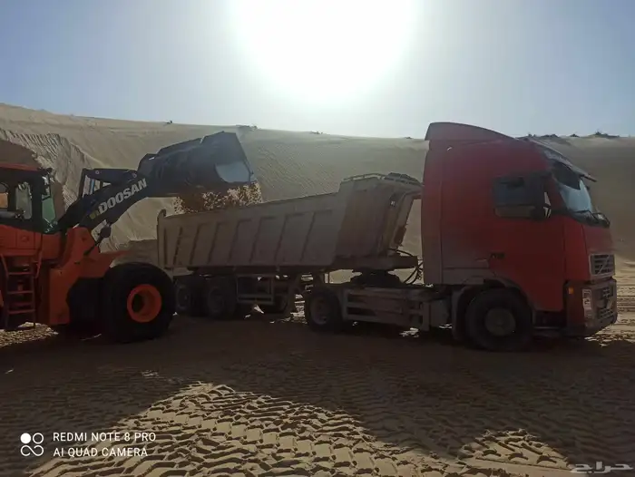كباش رمل وتوريد رمل وبسكرس كنكري تريله دينه جميع الاحجام 4