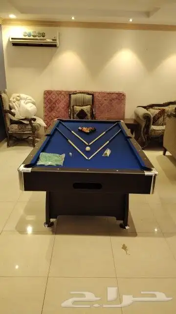 بلياردو كافة مقاسات والوان 7و8و9قدم فرفيرة تنس 6