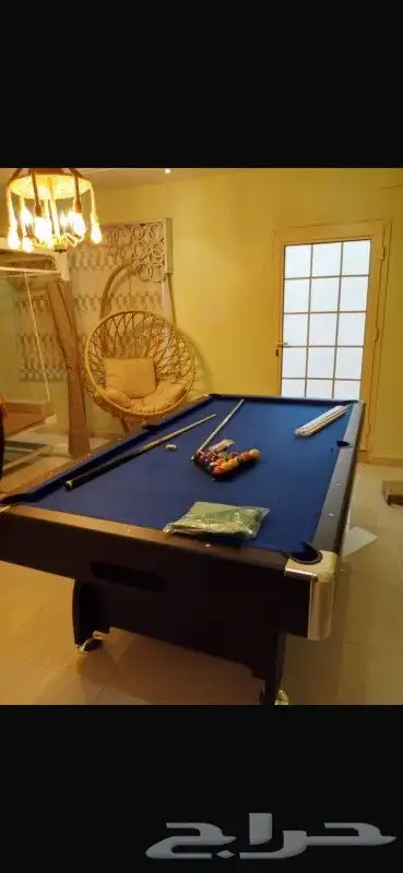 بلياردو كافة مقاسات والوان 7و8و9قدم فرفيرة تنس 24