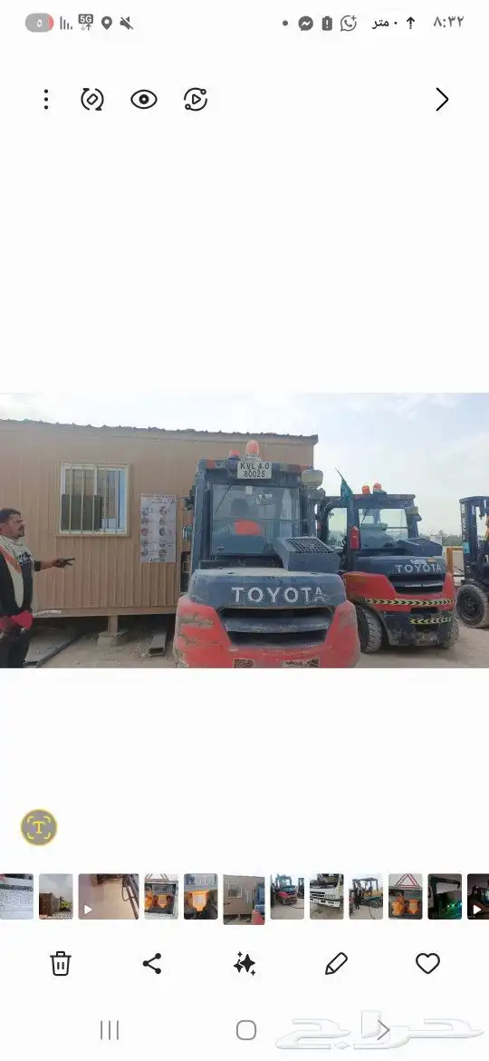 روافع شوكيه 4طن سفتي كامل موديل حديثه وبوم ترك للايجار 0