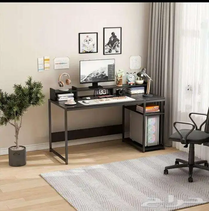 مكتب انيق العصري بالللون الابيض خشبي متين 10