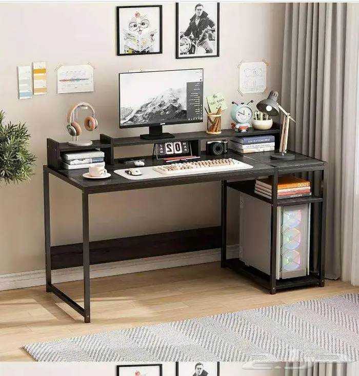 مكتب انيق العصري بالللون الابيض خشبي متين 11