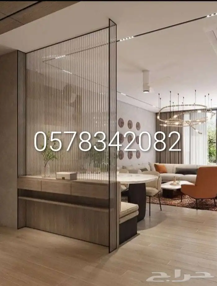 ديكورات بارتشن خشب حديد 6