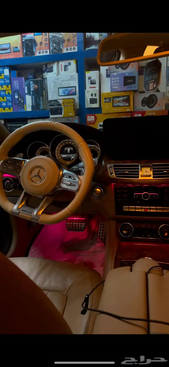 تركيب لدات داخليه مرسيدس CLS400 2014معاالدركسون والشاشه 0