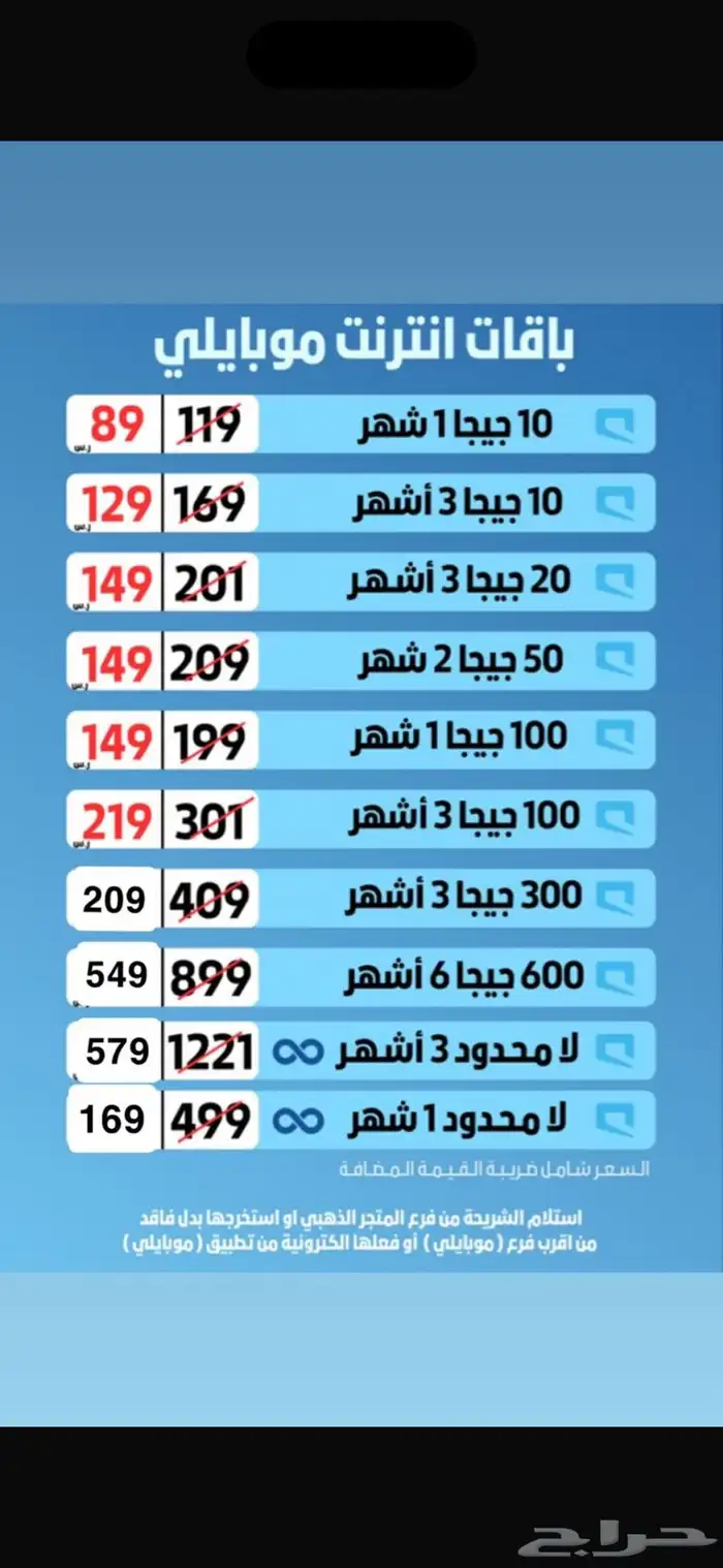 عروض انترنت وباقات بارخص الاسعار 2