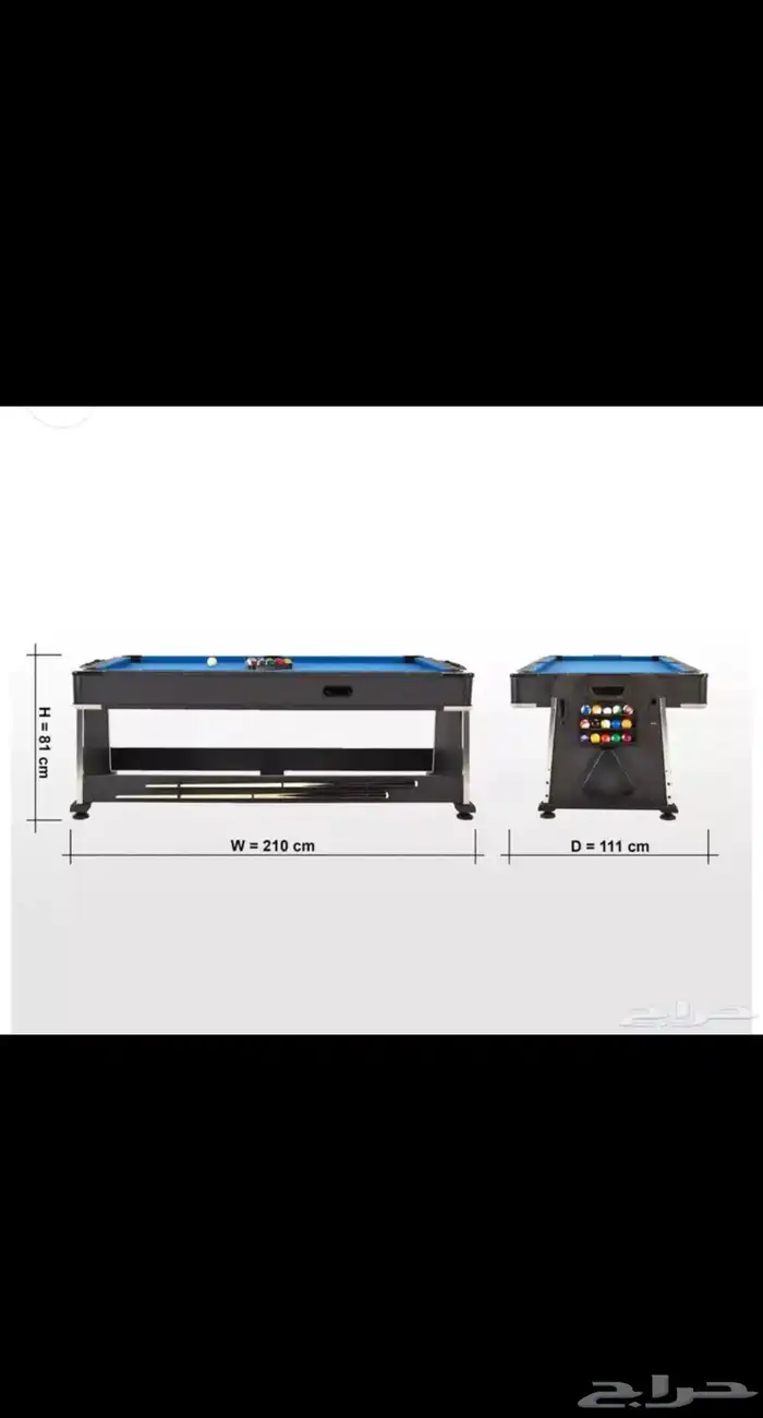 طاولة العاب متعددة 4 في 1 بلياردو   هوكي   تنس   طاولة طعام 0