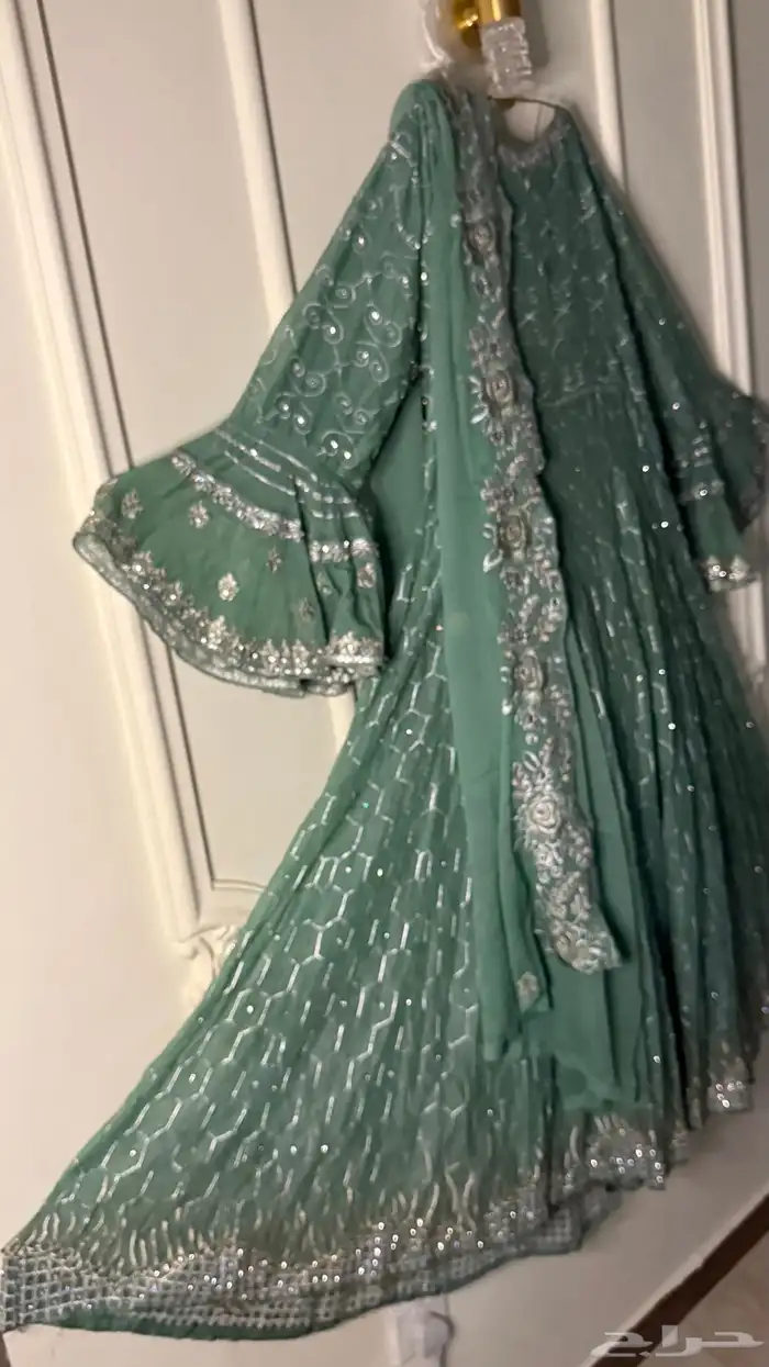 فستان هندي جدي ازياء عروس ملابس حنه جلوة بحريني جيزاني فستا 8