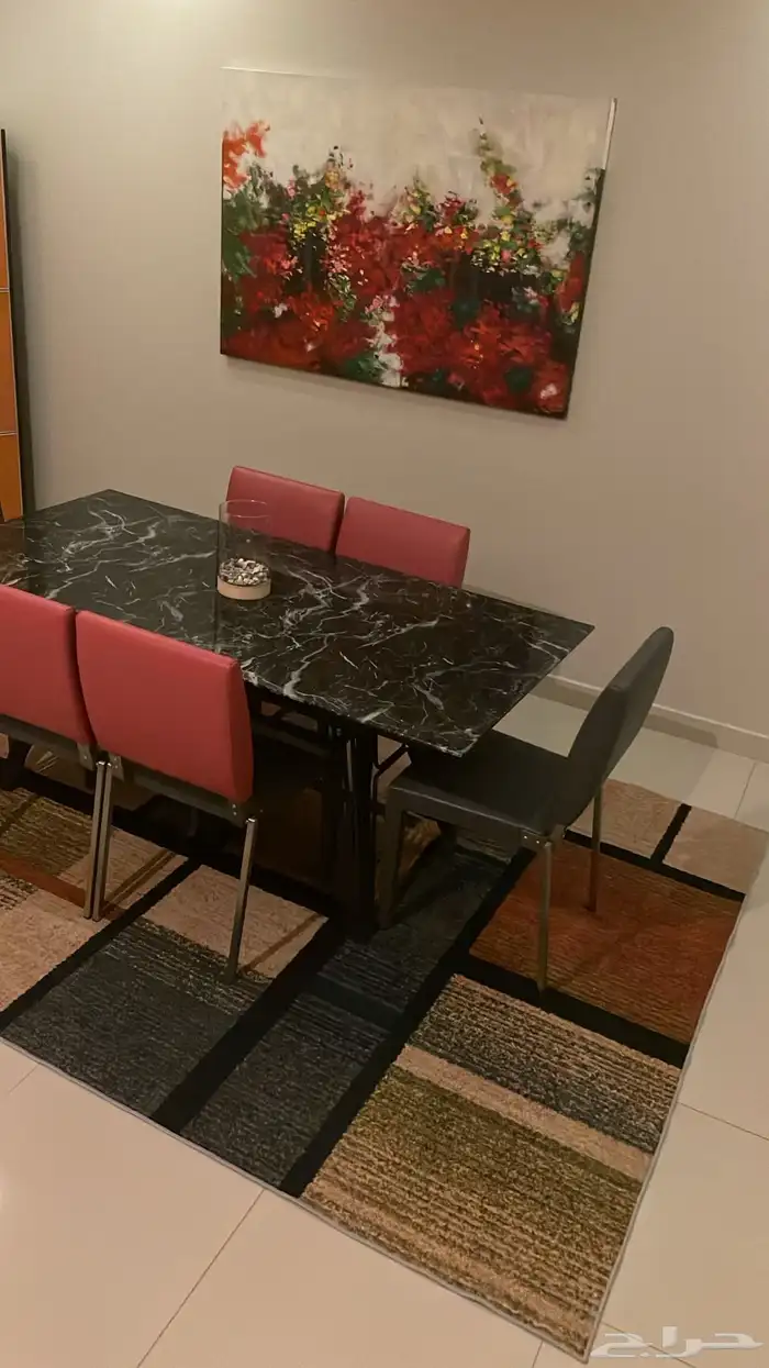 طاولة طعام مع كنسل 0
