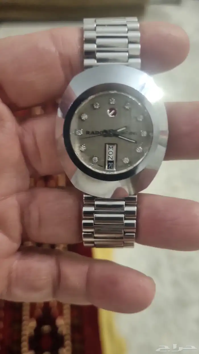 ساعة رادو دياستار سويسرية أوتوماتيكية عتيقة مقاس 36 مم مع خا 0