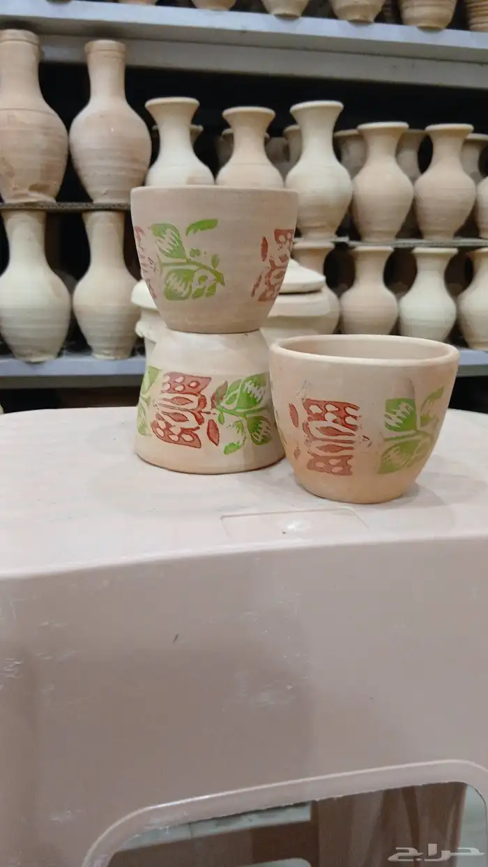 كسات فخار جميع المقسات ولاحجام مؤسسةخيمه وفخار للوزم الرحلات 8