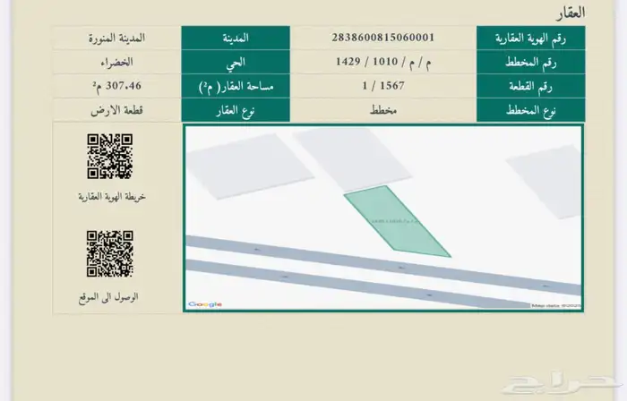 قطعتين في العوينة ( الخضراء ) 1