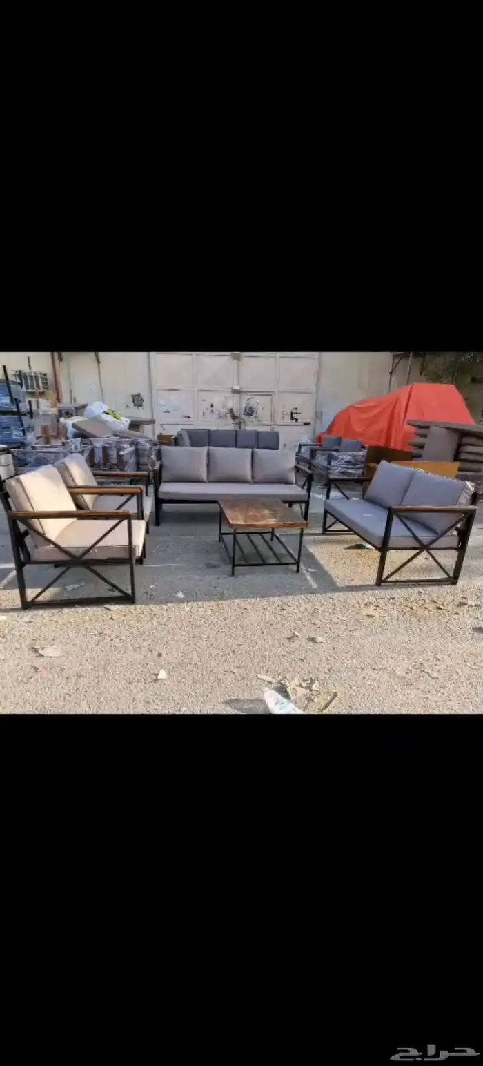 جلسات خارجيه حديد خشب 4