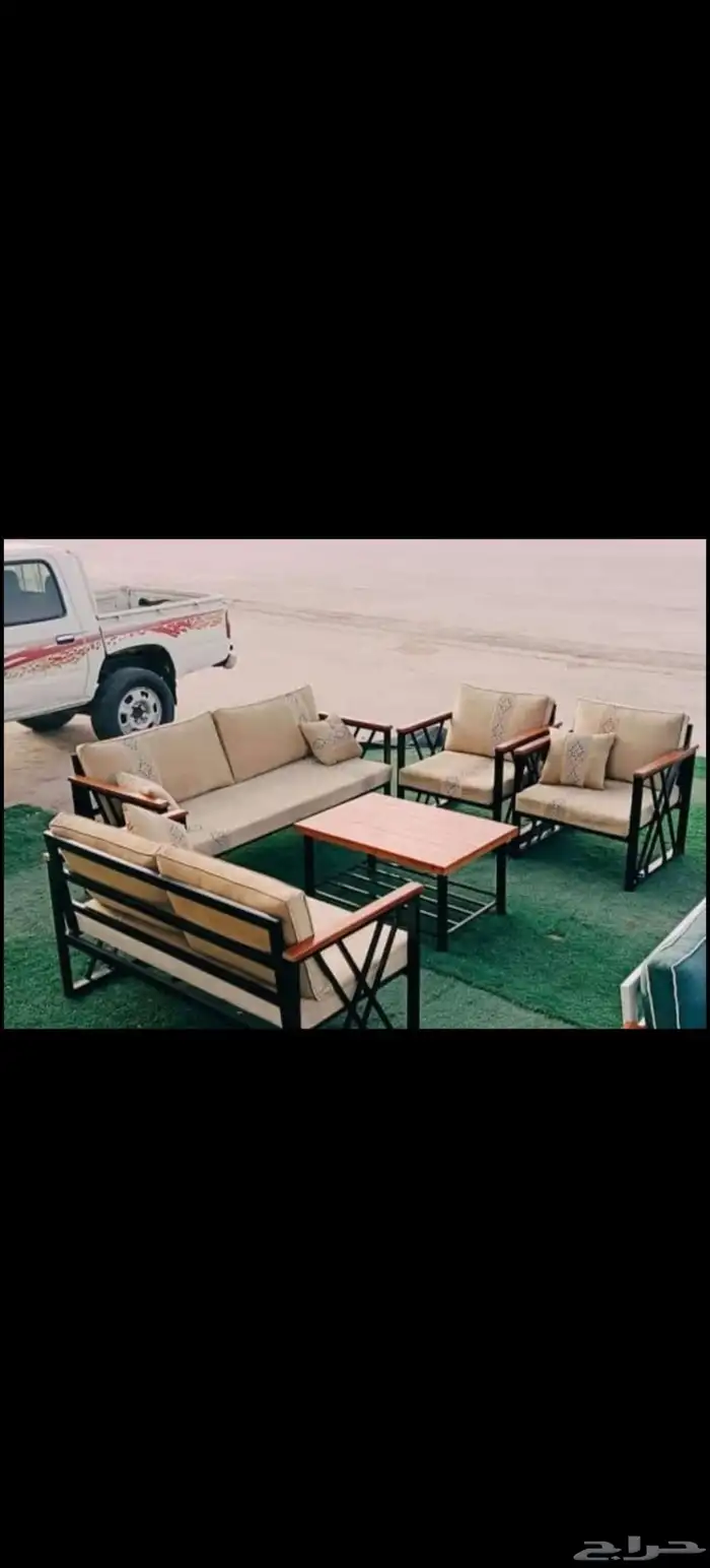 جلسات خارجيه حديد خشب 3